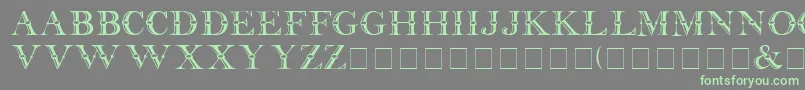 CarnivaleDisplayCapsSsi Font – Green Fonts on Gray Background