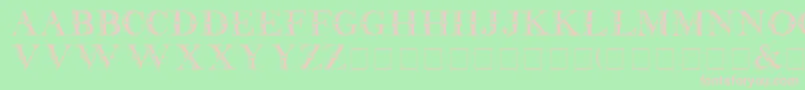 CarnivaleDisplayCapsSsi Font – Pink Fonts on Green Background