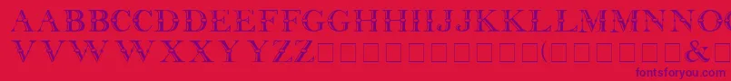 CarnivaleDisplayCapsSsi Font – Purple Fonts on Red Background