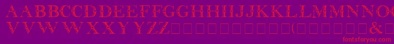 CarnivaleDisplayCapsSsi Font – Red Fonts on Purple Background