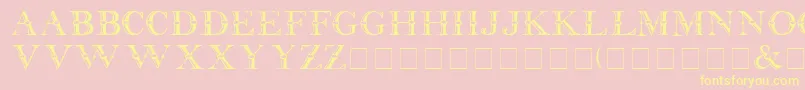 CarnivaleDisplayCapsSsi Font – Yellow Fonts on Pink Background