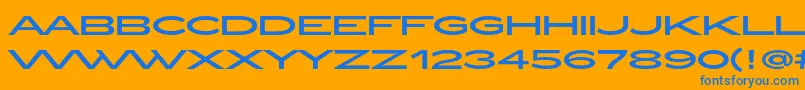 ZeppelinOt Font – Blue Fonts on Orange Background