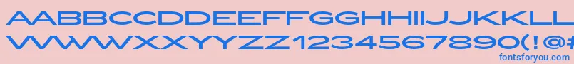 ZeppelinOt Font – Blue Fonts on Pink Background