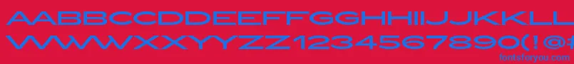 ZeppelinOt Font – Blue Fonts on Red Background