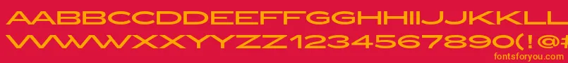 ZeppelinOt Font – Orange Fonts on Red Background