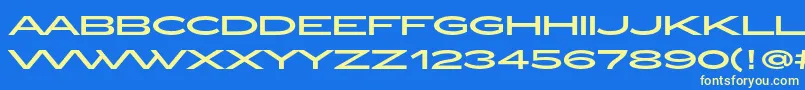 ZeppelinOt Font – Yellow Fonts on Blue Background