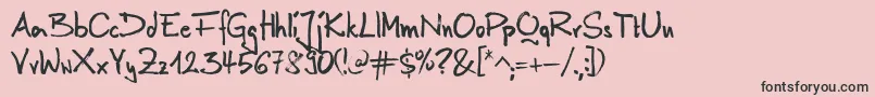 AnilinRegular Font – Black Fonts on Pink Background