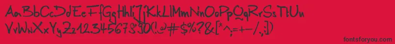 fuente AnilinRegular – Fuentes Negras Sobre Fondo Rojo