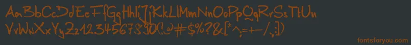 AnilinRegular Font – Brown Fonts on Black Background