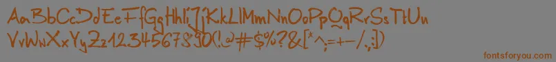 AnilinRegular Font – Brown Fonts on Gray Background