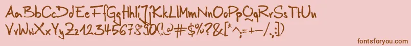 AnilinRegular Font – Brown Fonts on Pink Background