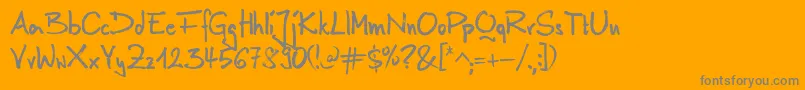 AnilinRegular Font – Gray Fonts on Orange Background