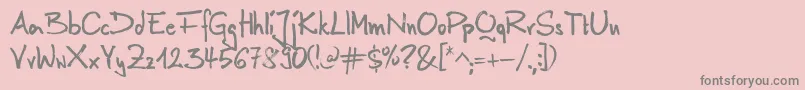 AnilinRegular-Schriftart – Graue Schriften auf rosa Hintergrund