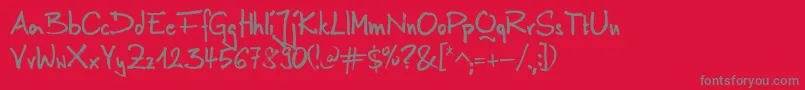 AnilinRegular Font – Gray Fonts on Red Background