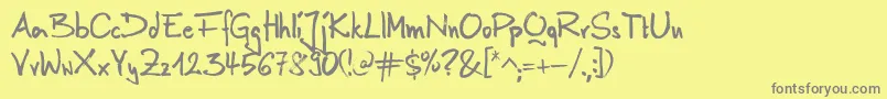 AnilinRegular Font – Gray Fonts on Yellow Background