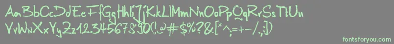 AnilinRegular Font – Green Fonts on Gray Background