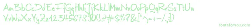 AnilinRegular Font – Green Fonts on White Background