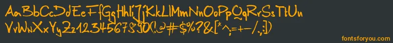AnilinRegular Font – Orange Fonts on Black Background