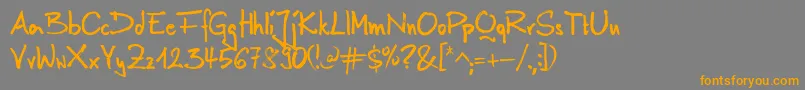 AnilinRegular Font – Orange Fonts on Gray Background