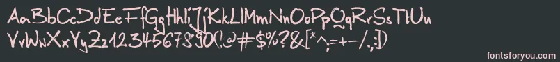 AnilinRegular Font – Pink Fonts on Black Background