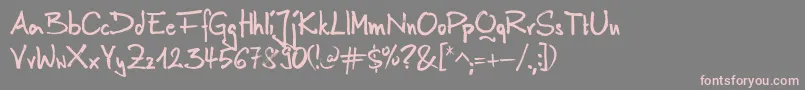 AnilinRegular Font – Pink Fonts on Gray Background