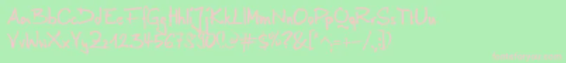 AnilinRegular Font – Pink Fonts on Green Background