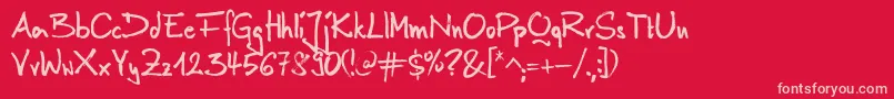 AnilinRegular Font – Pink Fonts on Red Background