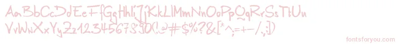 AnilinRegular Font – Pink Fonts on White Background