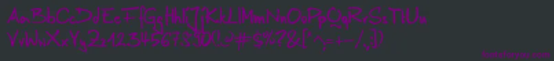 AnilinRegular Font – Purple Fonts on Black Background