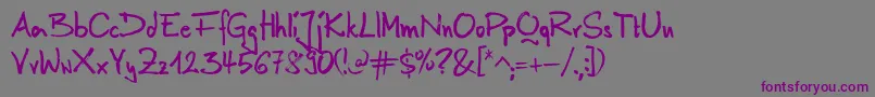 AnilinRegular Font – Purple Fonts on Gray Background