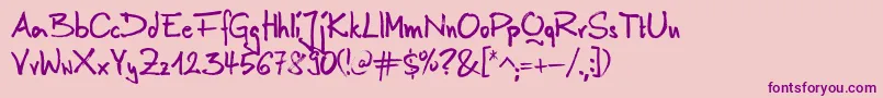 AnilinRegular Font – Purple Fonts on Pink Background
