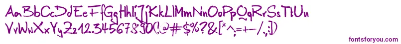 AnilinRegular Font – Purple Fonts on White Background