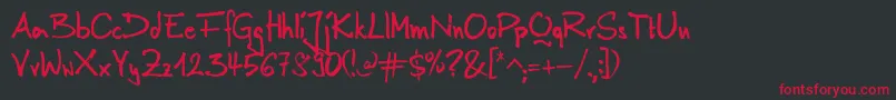 AnilinRegular Font – Red Fonts on Black Background