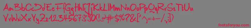 AnilinRegular Font – Red Fonts on Gray Background