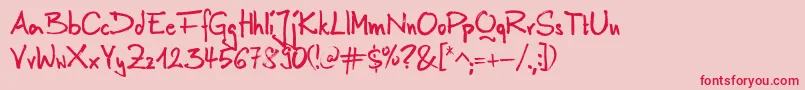 AnilinRegular Font – Red Fonts on Pink Background