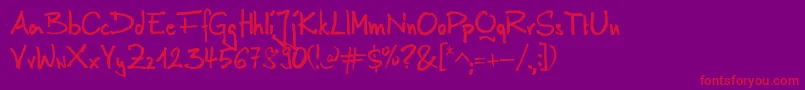AnilinRegular Font – Red Fonts on Purple Background