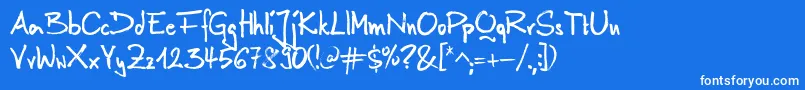 AnilinRegular Font – White Fonts on Blue Background