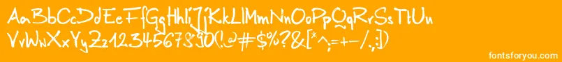 AnilinRegular Font – White Fonts on Orange Background