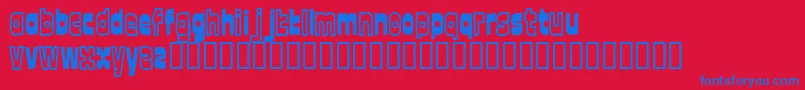 FontTwelve Font – Blue Fonts on Red Background