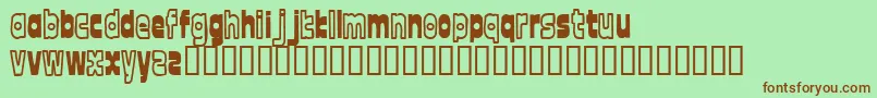 FontTwelve-Schriftart – Braune Schriften auf grünem Hintergrund