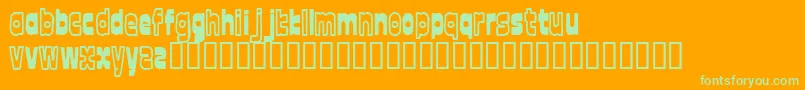 フォントFontTwelve – オレンジの背景に緑のフォント