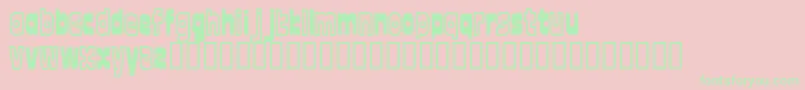 FontTwelve-Schriftart – Grüne Schriften auf rosa Hintergrund