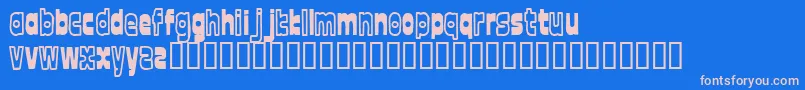 Police FontTwelve – polices roses sur fond bleu