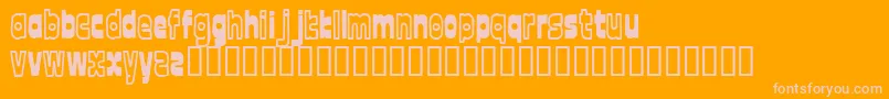 FontTwelve Font – Pink Fonts on Orange Background