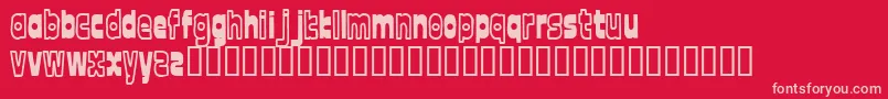 FontTwelve Font – Pink Fonts on Red Background