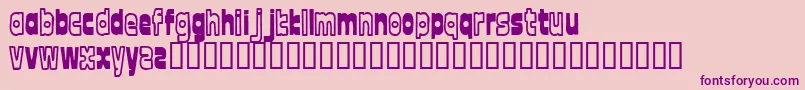 Fonte FontTwelve – fontes roxas em um fundo rosa
