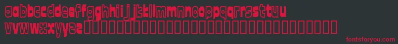 フォントFontTwelve – 黒い背景に赤い文字