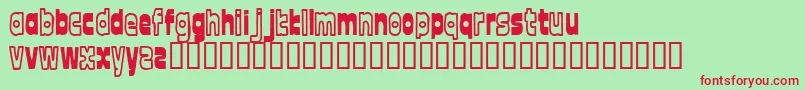FontTwelve Font – Red Fonts on Green Background