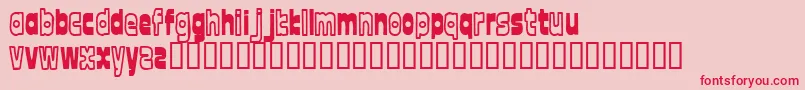 FontTwelve-Schriftart – Rote Schriften auf rosa Hintergrund