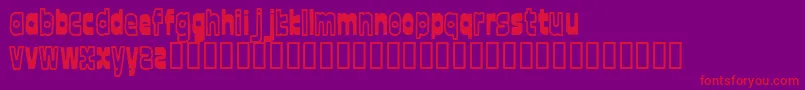 FontTwelve-Schriftart – Rote Schriften auf violettem Hintergrund